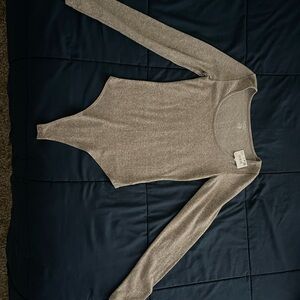 American Eagle Outfitters Heather Gray Bodysuit